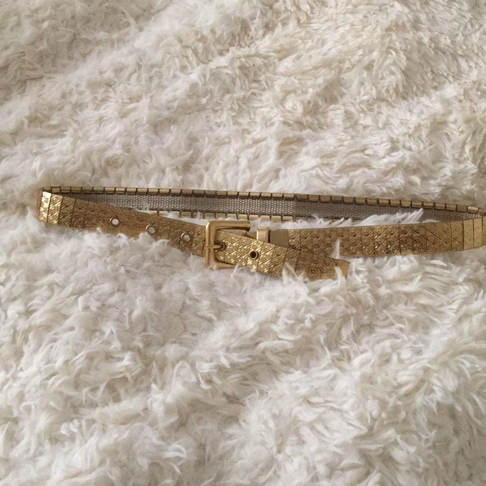 Gold metallic belt